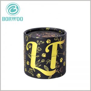 Black cardboard tube boxes for essential oil packaging. The patterns and characters formed by hot stamping and printing will add a high-end visual sense to essential oil packaging.