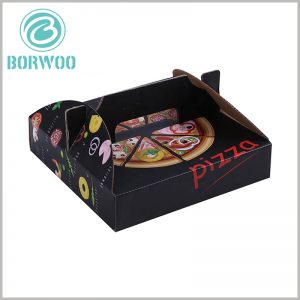 Corrugated pizza boxes with handles. The customized pizza packaging has creative patterns that can increase the attractiveness of the packaging and the allure of food.