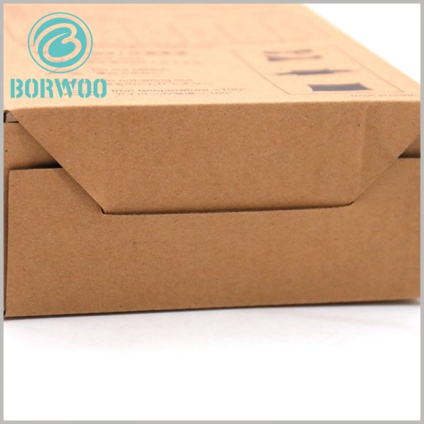 Corrugated sports packaging wholesale. The bottom of the customized corrugated paper packaging is movable, allowing the product packaging to be completely folded.