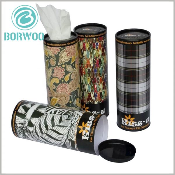 Custom Creative cardboard tube for Paper towel packaging. The tissue packaging can print any content, and the unique packaging design can shape the unique packaging appearance and vision to attract customers' attention.
