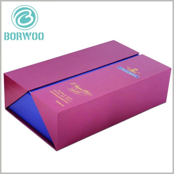 Double open gift boxes packaging wholesale. The content formed by bronzing can be targeted to promote products and brands.