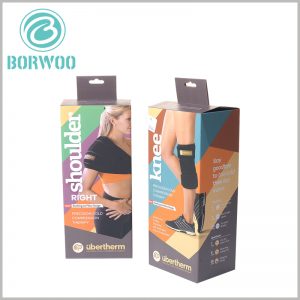 Foldable corrugated packaging for sports brace. Customers will quickly make purchase decisions when they understand product differentiation and usage methods; printed sports packaging will be able to detail product features and functions.
