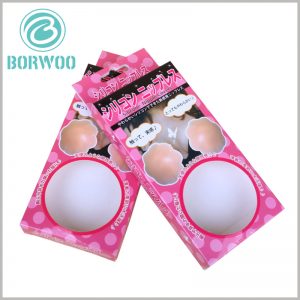 Strapless bra packaging box with windows. The biggest advantage of window packaging is that the product can still be displayed well when the package is sealed.