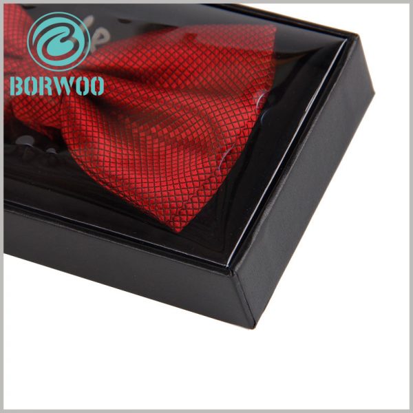 black bow tie packaging box wholesale. The edges and details of the black cardboard box are well handled, and the product packaging becomes even better.