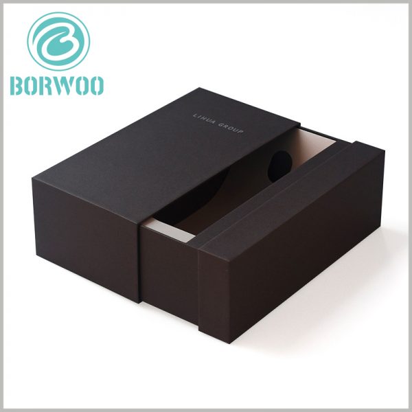 black cardboard drawer boxes wholesale. Customized cardboard packaging has many uses and can be used as wine packaging.