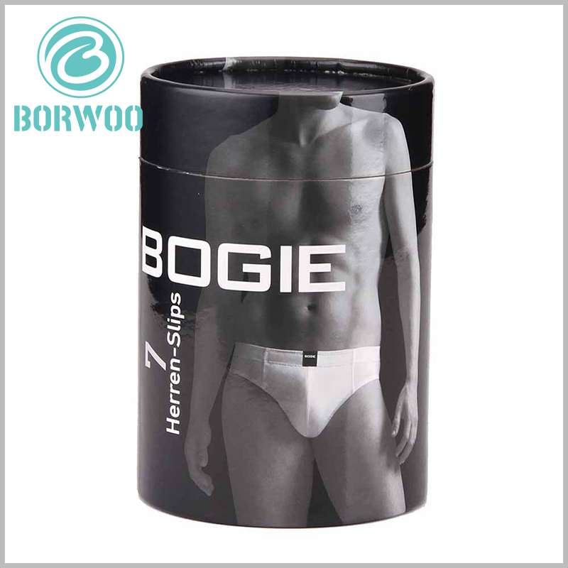 Men's underwear boxes  Black paper tube packaging