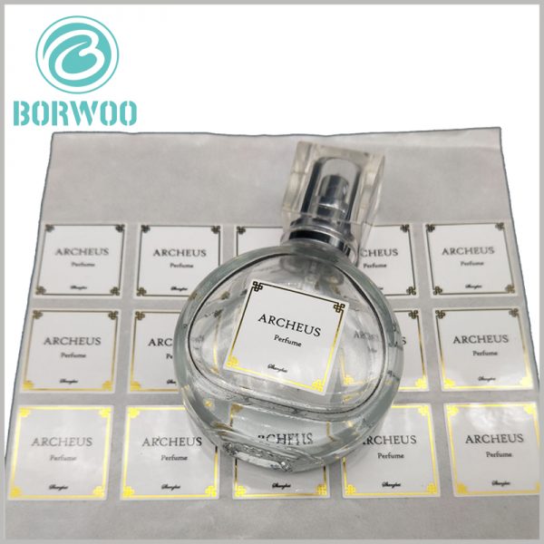 cheap printed paper labels for perfume bottles.The perfume label is pasted on the transparent bottle, which can explain and explain the perfume.