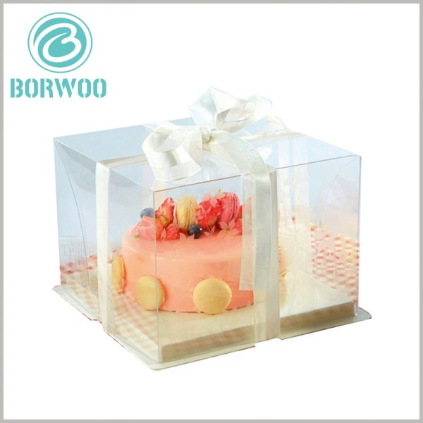 clear cake boxes wholesale. Food-grade PET materials ensure the safety of customized packaging, which is very important for cake sales.