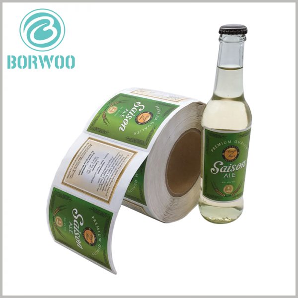 custom labels for beer bottles.The length and width of the beer bottle label can be customized, which can completely match the capacity and size of the bottle.