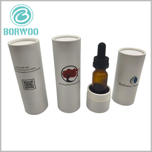 15ml essential oil packaging tube boxes wholesale, you can print the website QR code on the surface of the paper tube, so that customers can learn more about the product faster