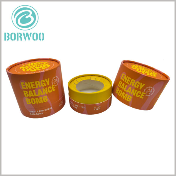250g soap bomb packaging tube with printed, unique printing content can make the product and brand get more publicity.