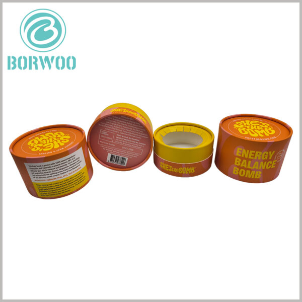 250g soap bomb packaging tubes wholesale, the inside of the paper tube can be printed with detailed product information, so that customers can learn more about the product