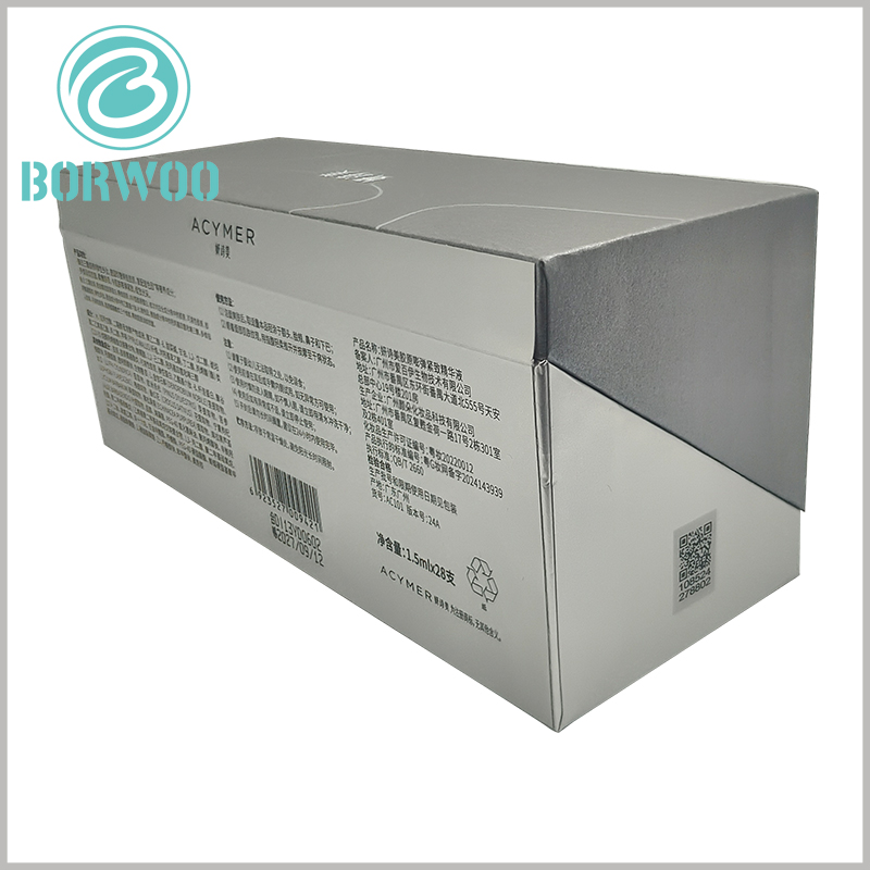 28-bottle skin care product packaging boxes with logo, detailed product description, barcode, etc. printed on the surface of custom packaging can play a role in promoting the product