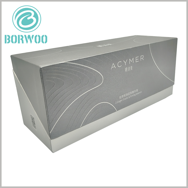 28-bottle skincare product packaging boxes set, the packaging design uses embossed printing to give the packaging a better touch