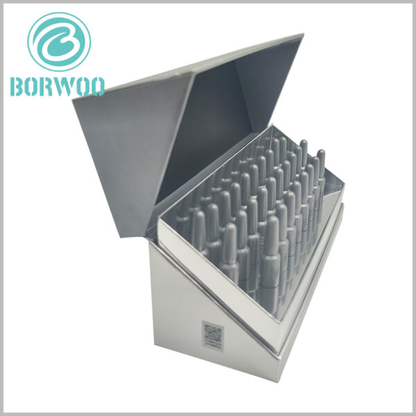 28-bottle skincare product packaging boxes wholesale, unique packaging opening method can give customers a better unboxing experience
