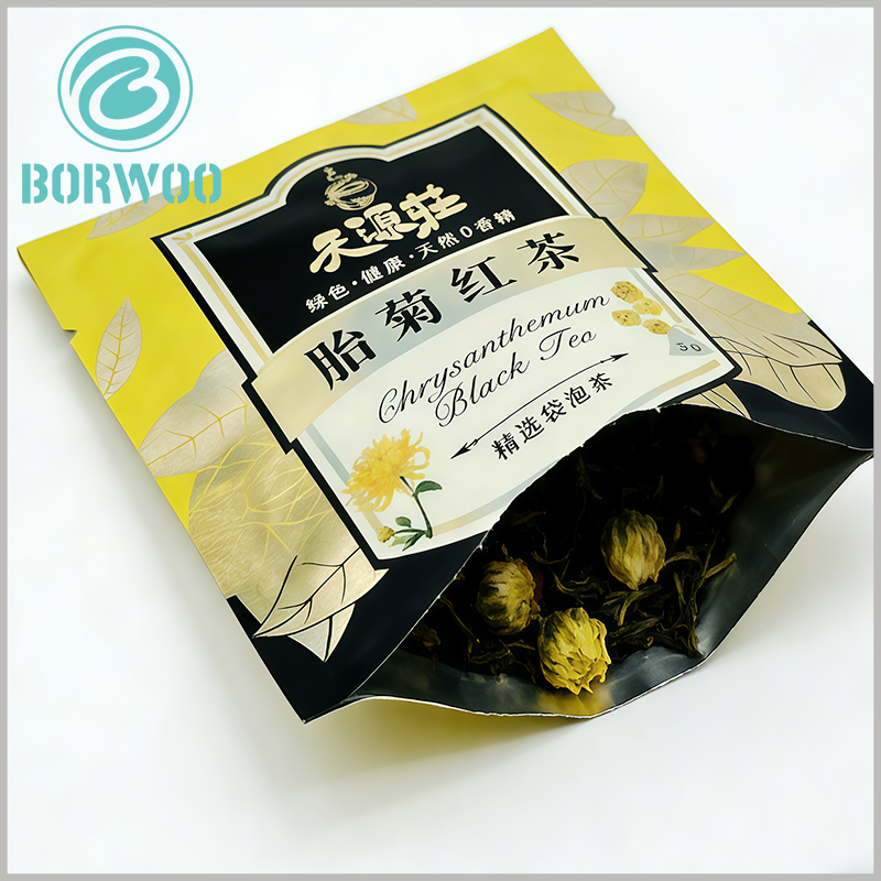 3g Premium Chrysanthemum Black Tea Bags in Pyramid Design | Customizable Packaging | Convenient On-the-Go Herbal Tea