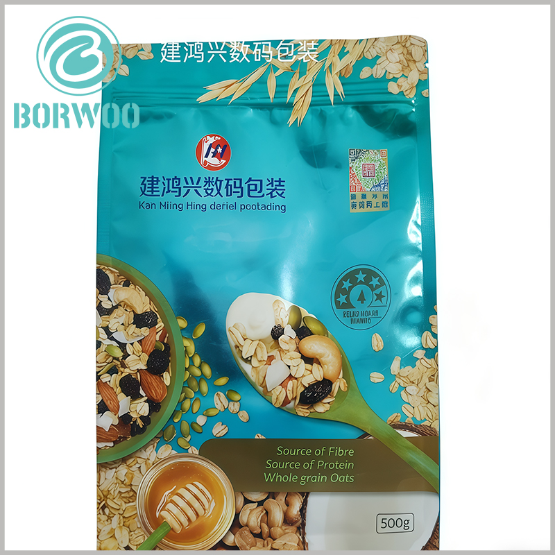 Wholesale Custom 500g Stand Up Pouch | Durable Packaging for Whole Grain Oats