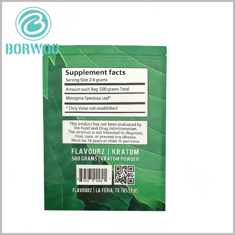 High-Barrier 500g Extract Powder Stand-Up Pouches | FDA Certified Moisture-Proof Bags