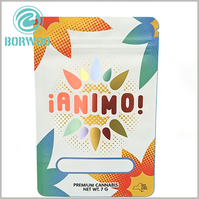 7g PET/VMPET/PE Child Resistant Mylar Stand Up Bags | Smell-Proof & ASTM Compliant Cannabis Dispensary Packaging