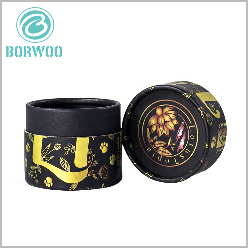 Black cardboard tube for essential oil packaging boxes. The customized cardboard tube packaging uses black cardboard as the main raw material, and the thickness of the inner and outer tubes of the paper tube is 0.8mm.