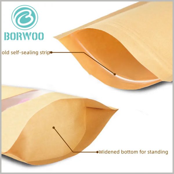 Brown kraft paper stand up pouch wholesale