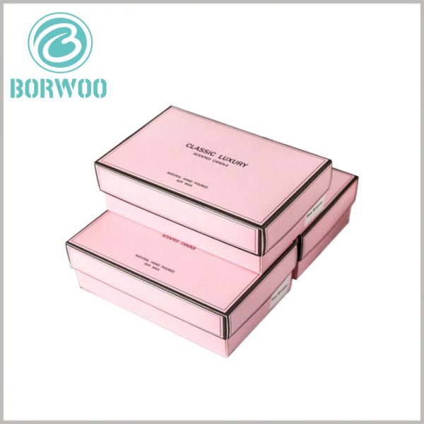 Cardboard candle boxes packaging wholesale. The candle packaging design adds more attractiveness to the product and prevents customers from feeling bored.
