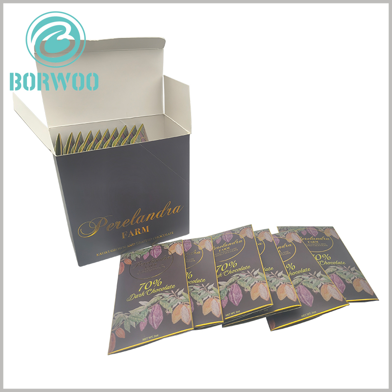 Chocolate bar packaging and display box, which can promote products and brands with customized printed content