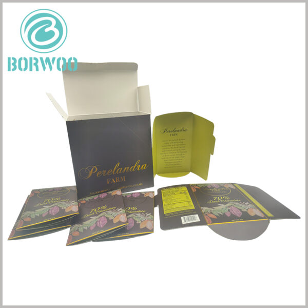 Chocolate bar packaging and display boxes wholesale, customized packaging can be printed on both sides to add more promotional content