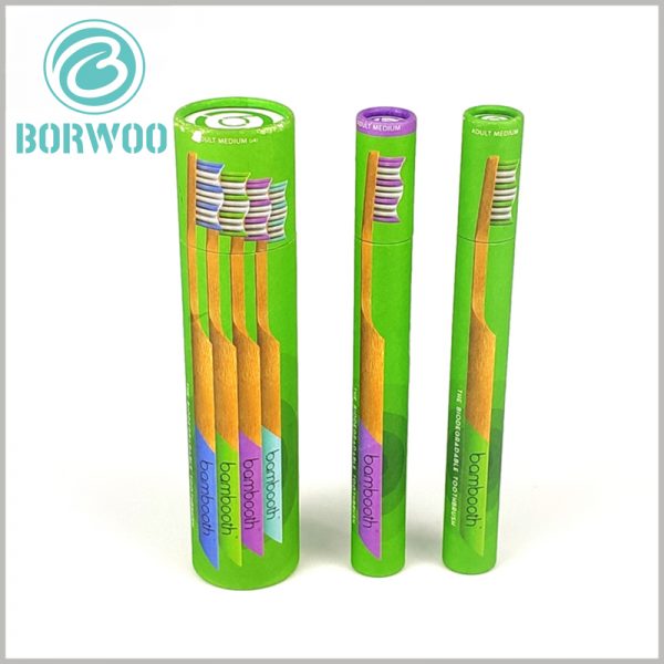 Color cardboard tube for toothbrush packaging.The color cardboard tube packaging adopts CMYK printing, and the paper tube packaging can better reflect the product characteristics.