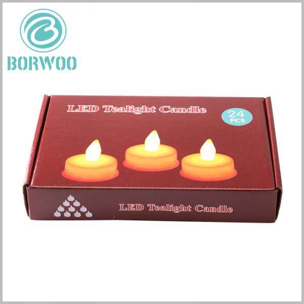 Corrugated packaging for candles boxes. The printable candle packaging can easily reflect the characteristics of the product through patterns and text information.