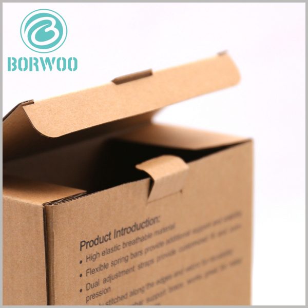 Corrugated sports packaging boxes. The customized corrugated paper packaging is equipped with a buckle, which can easily seal the packaging, and the packaging sealing will not open naturally.
