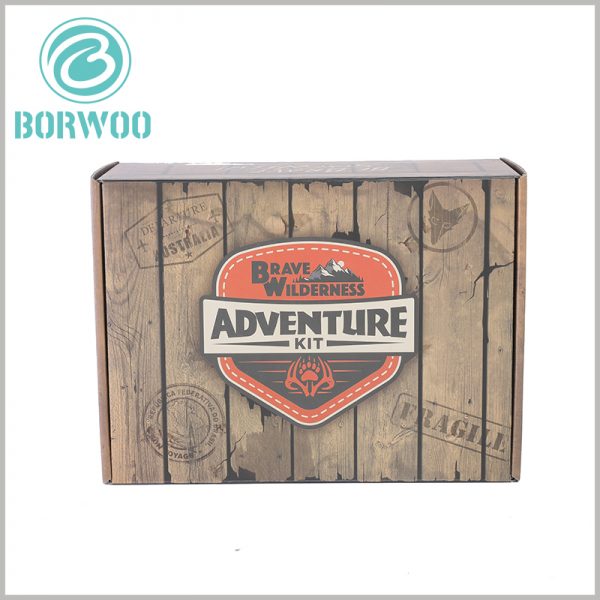 Imitation wood corrugated packaging boxes.Creative packaging design can allow brands to spread quickly and is low-cost; creative packaging can impress customers deeply.