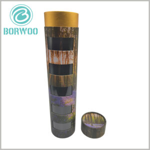 This is a new Paper tube packaging style we launched. It has 5 windows of the same size, and the distance between each window is equal.