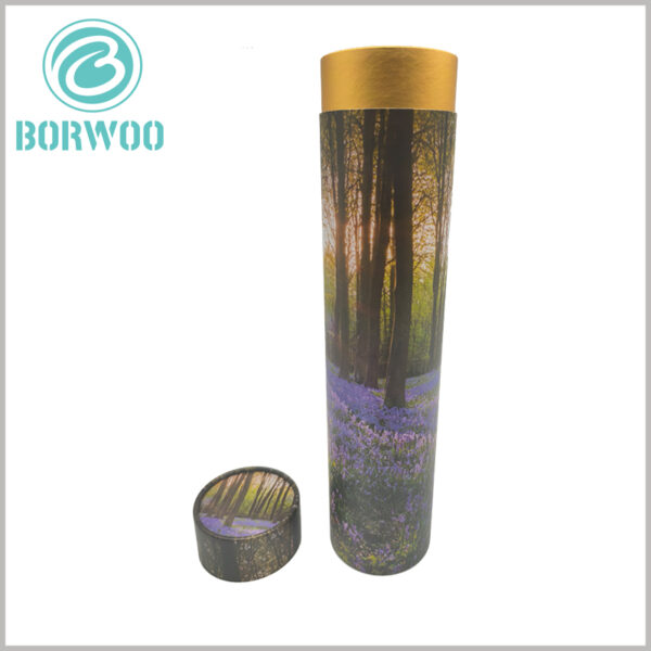 Paper tube packaging with logo wholesale, customized paper tube packaging can be printed with unique content to promote products and brands