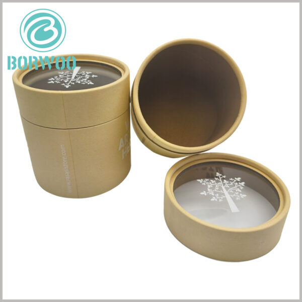 Perfume packaging tube with top window, the website address can be printed on the adhesive position of the paper tube, and customers can learn more about the product and brand information through the website