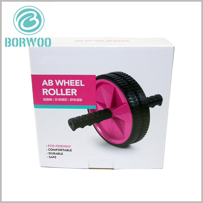 Printed corrugated packaging for ab wheel roller. Customized corrugated packaging can customize the printing content and packaging size to suit product promotion and brand promotion.
