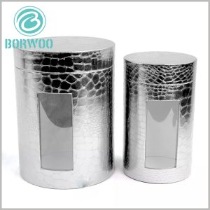 Silver paper tube packaging with window