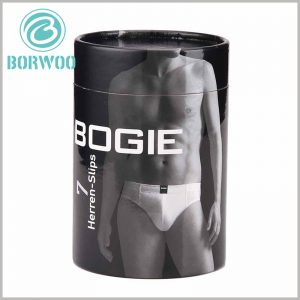 black paper tube for men's underwear boxes. One of the best ways to show the attractiveness of the product is to use the image of the product on the cardboard tube packaging