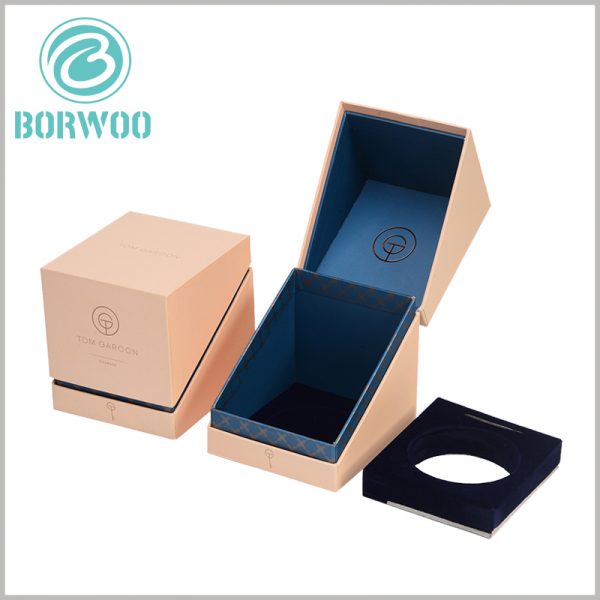 brown kraft candle boxes packaging with insert