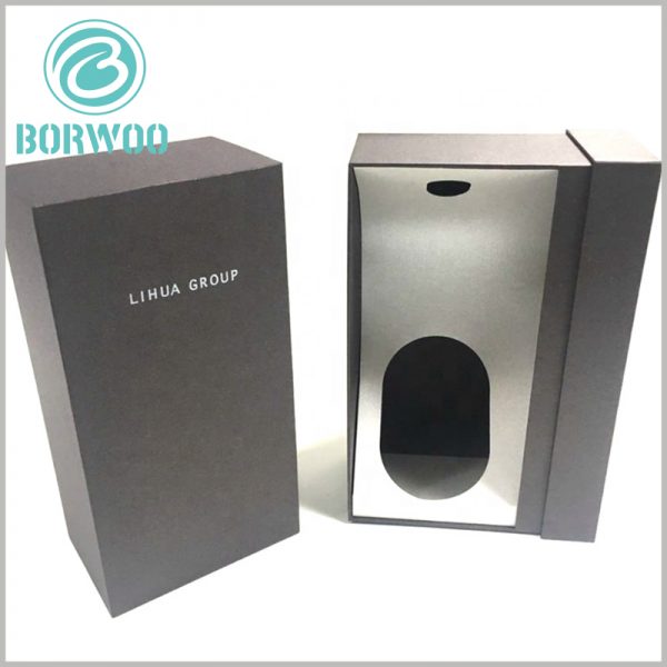 cardboard drawer boxes for wine bottles packaging. Printing specific brand information on the surface of the red wine packaging box can enhance customers' trust in the product.