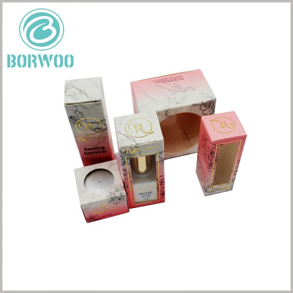 cosmetic packaging box with window wholesale. Custom cosmetics packaging design is differentiated, which can reflect the differentiation of products and brands.