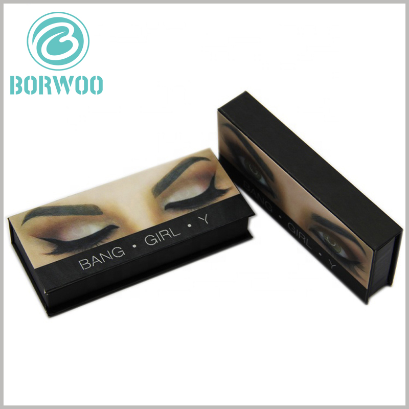 creative empty lash boxes custom. False eyelashes packaging boxes are sturdy and durable, with strong resistance to pressure. 1200gsm gray cardboard is used as one of the raw materials.