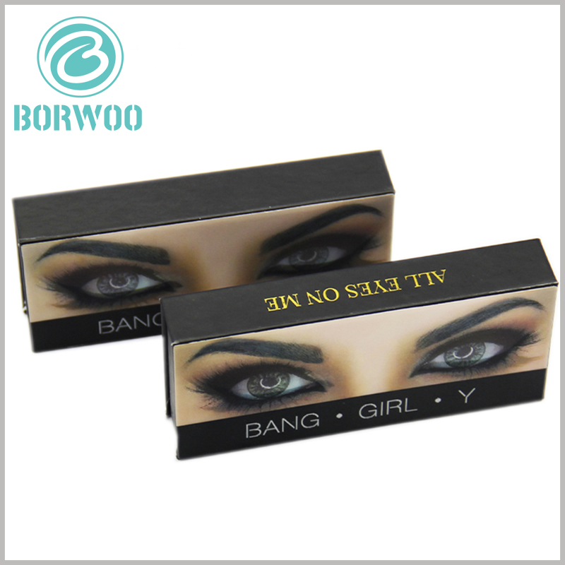 creative empty lash boxes with logo. Creative eyelash packaging is attractive, and the brand name or logo is printed under the creative pattern to maximize brand awareness.