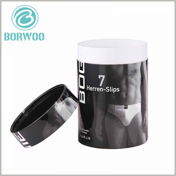 custom black paper tube for men's underwear. The unique paper tube packaging design is full of attractive products, and promotes the success of product sales and brand building.