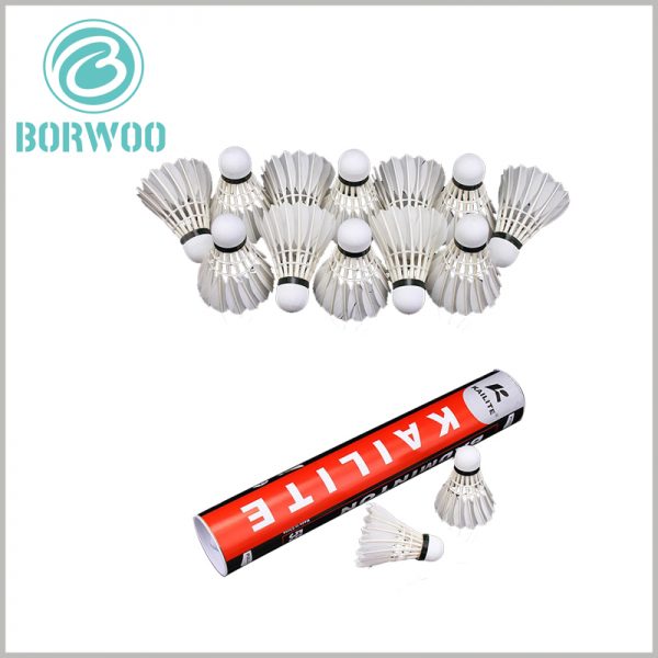 custom long tube packaging for badminton. The long cardboard tube will be able to hold 12 shuttlecocks and will provide excellent protection.