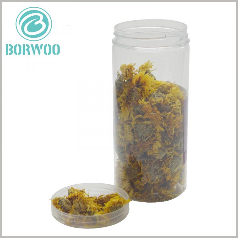 Clear food grade plastic tube packaging for chrysanthemum tea