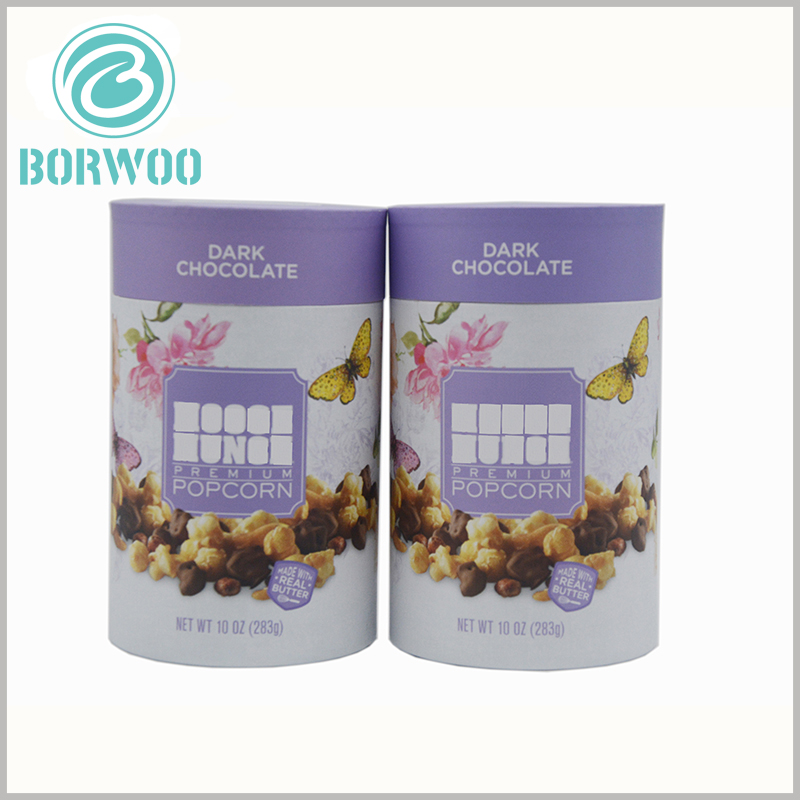 custom paper tube for 10 oz chocolate packaging boxes. Printing the brand name on the body part of food-grade paper tube packaging is one of the most effective ways to attract customers.