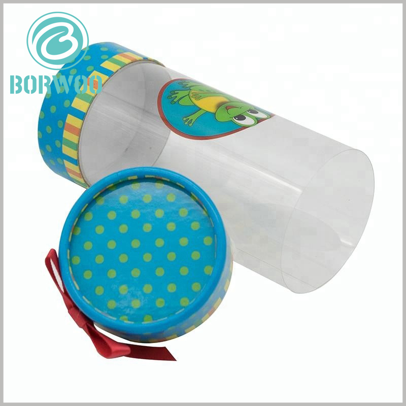 custom plastic tube gift boxes wholesale. Printed paper caps have artistic patterns, which will increase the attractiveness of packaging and products.