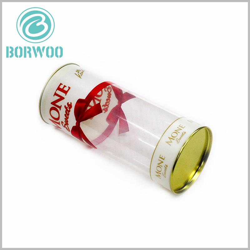 custom plastic tube gift packaging with matel lids. Regarding gift boxes printing specific content, it will increase the attractiveness of the packaging and promote product sales.