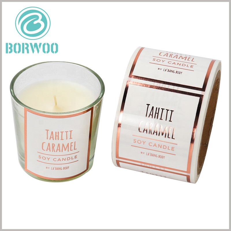 custom printalbe label for candles.Customized candle labels use light glue processing technology, which can improve the brightness of the label.